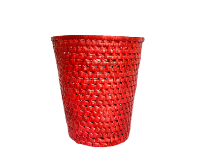 Palmyrah conical shape bin-M - Red