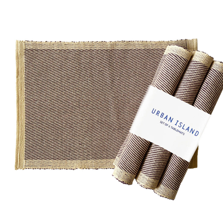 Handwoven Dublin Table Mat - Plum