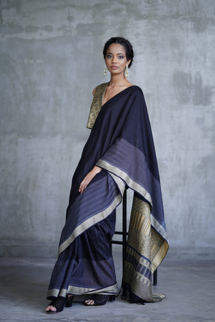 Urban Drape Aztec Gold Handwoven Saree