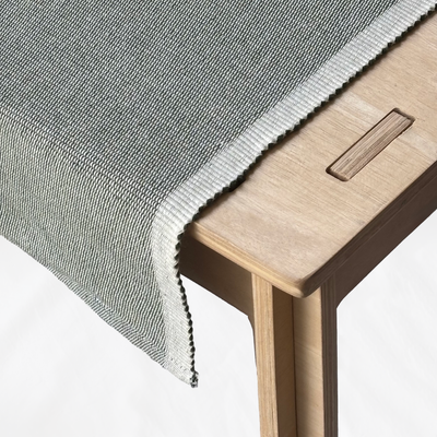 Handwoven Ribbed Weave Table Runner - Khaki Green
