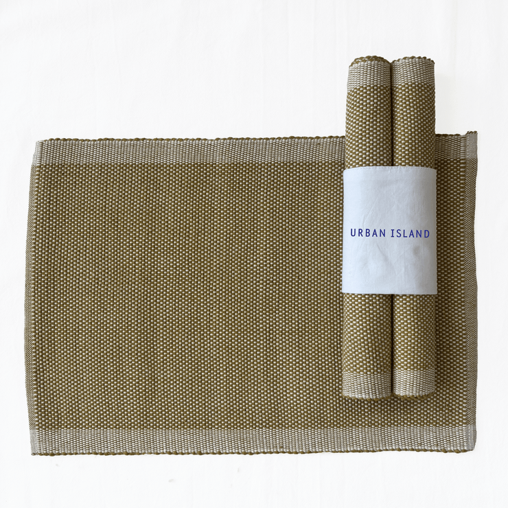 Handwoven Matt Weave Table Mat - Chris beige
