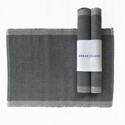 Handwoven Matt Weave Table Mat - Anthracite