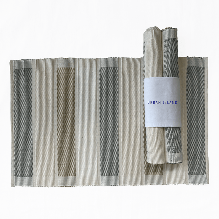 Handwoven Multi Ribbed Table Mat - Natural