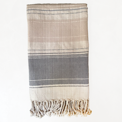 Handwoven Sithulpawwa Wave Blue Throw