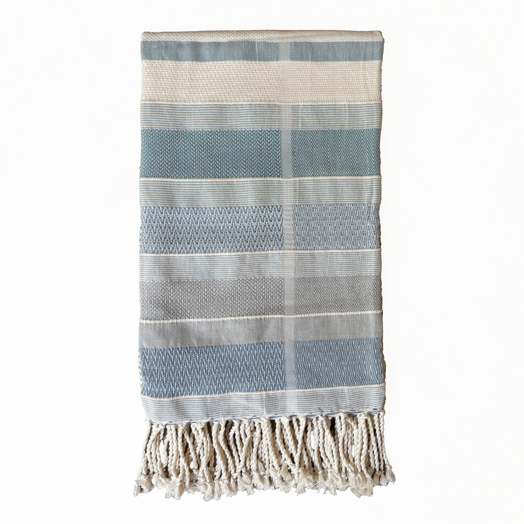 Handwoven Deniyaya Blue Light Throw