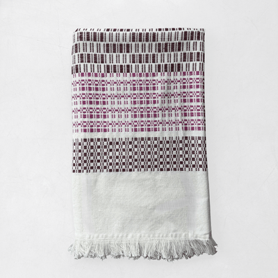 Handwoven Macadame Lightweight Throw -  Cerulean Blue