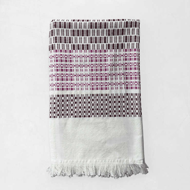 Handwoven Macadame Lightweight Throw -  Cerulean Blue
