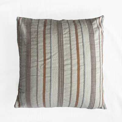 Handwoven Cut and Sew - Beige & Mustard Ribbed Cushion