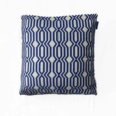 Dumbara Lattice Cushion - Navy