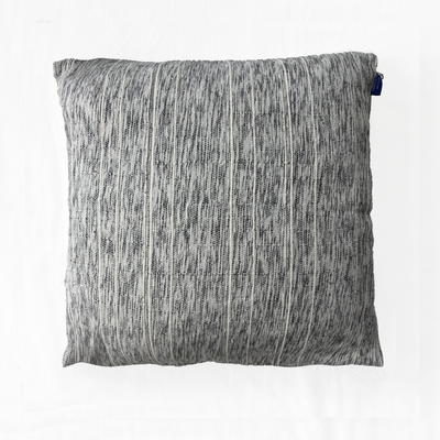 Handwoven Cut and Sew - Black & White Melange Twill Cushion