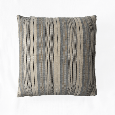 Handwoven Cut and Sew - Beige & Black Dash Cushion
