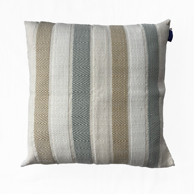 Handwoven Multi Chevron Cushion – with Lurex