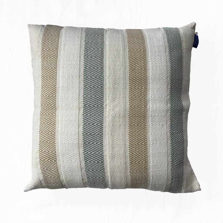 Handwoven Multi Chevron Cushion – with Lurex