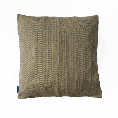 Handwoven Mini Herring Cushion –  Raw+Anthracite Warp with Christ Beige Weft
