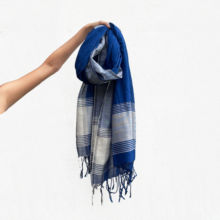 Handwoven Royal Blue Shawl