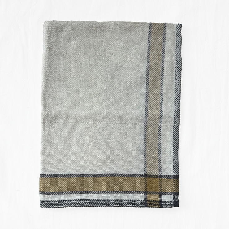 Handwoven Yellow and White Tea Towel