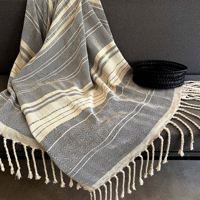 Handwoven Wilpatthu Throw - Raw Warp