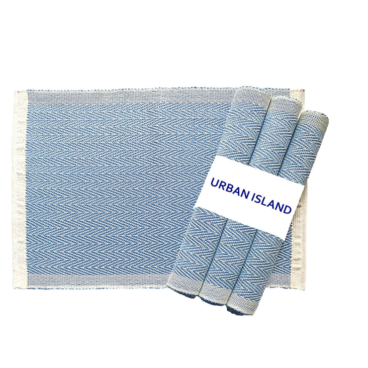 Handwoven Mini Herring Table Mat - Aegean