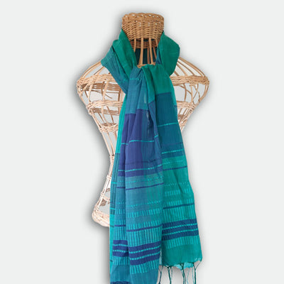 Diya Rael Blue gradient shawl 100 % cotton