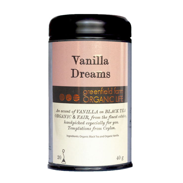 Greenfield Vanilla Tea-Vanilla Dreams 20PTB Black Tin