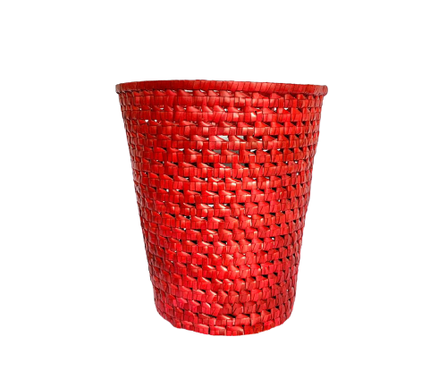 Palmyrah conical shape bin-M - Red