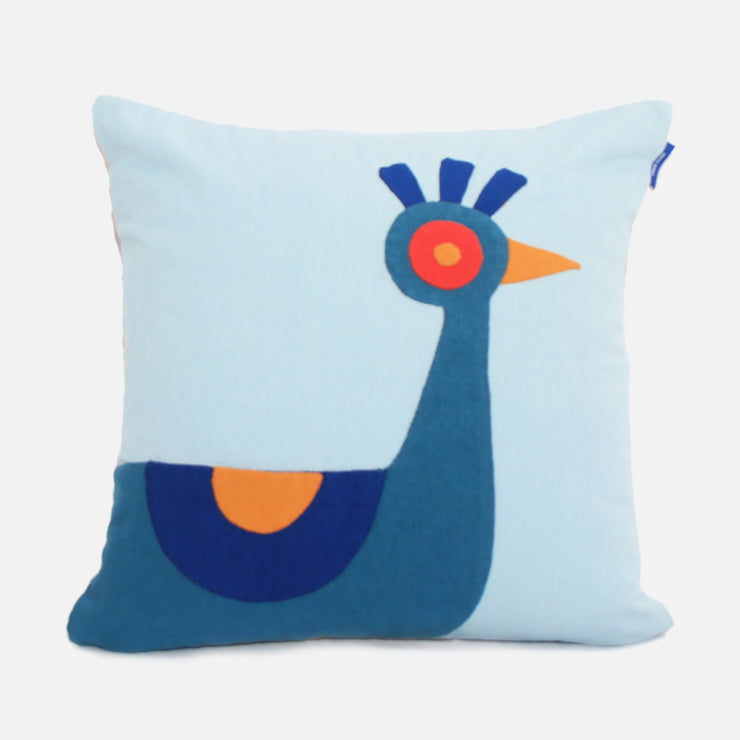 APPLIQUE CUSHION COVER - SEBADA BLUE