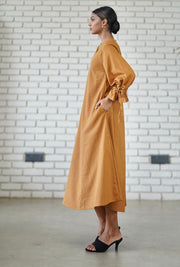 Meiya Puff Sleeve Dress - Musted