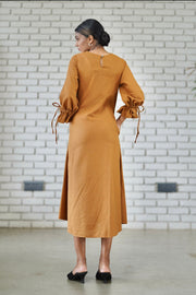 Meiya Puff Sleeve Dress - Musted