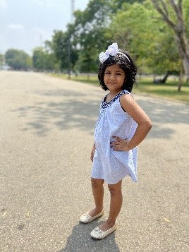 Blue linen summer Dress