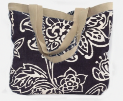 Batik Tote Bag - Niyangala - Navy