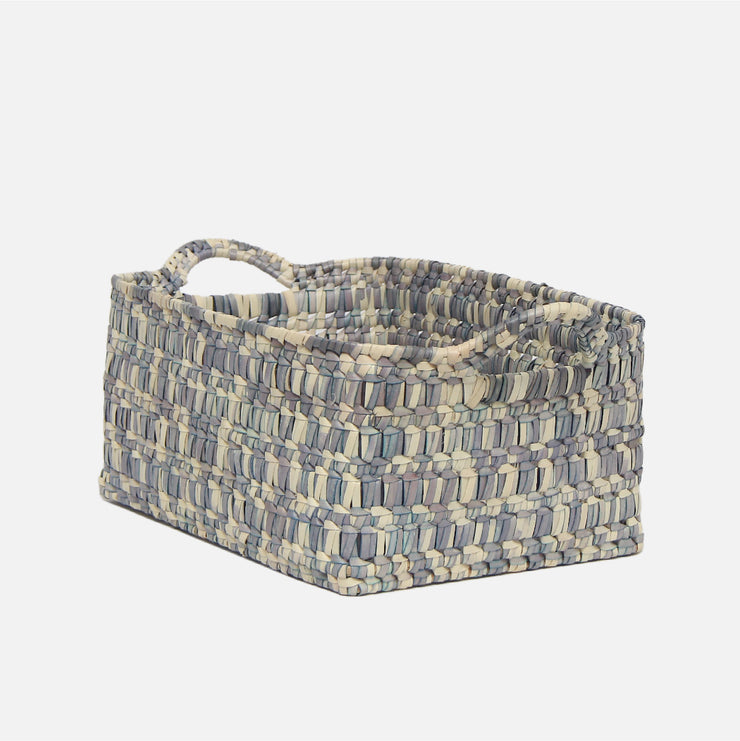 Storage Basket with Handles M Grey /Natural Speckle