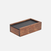 Mina Rectangular Box Small Wood/Black