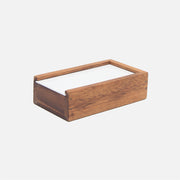 Mina Rectangular Box Small Wood/White