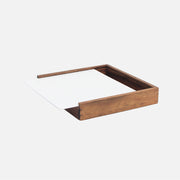 Mina Square Box Large Wood/White