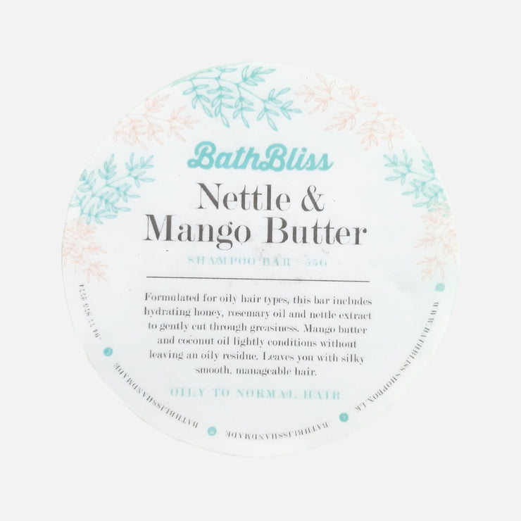 BATH BLISS Nettle & Mango Butter Shampoo Bar