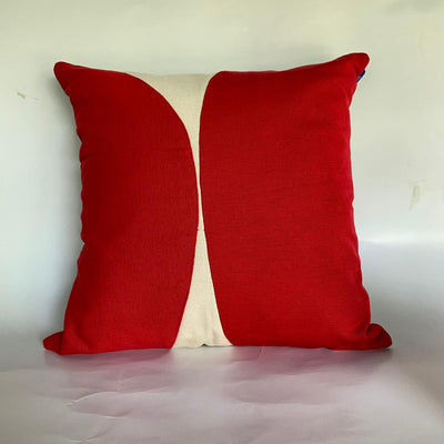 APPLIQUE CUSHION - IBBA RED