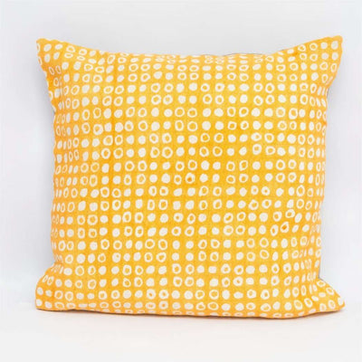 Dot Print Yellow Cushion Cover