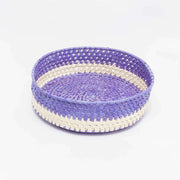Round Bread Basket L  Violet/Natural