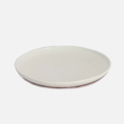 CERAMIC DINNERPLATE SHORE WHITE CRACKLE