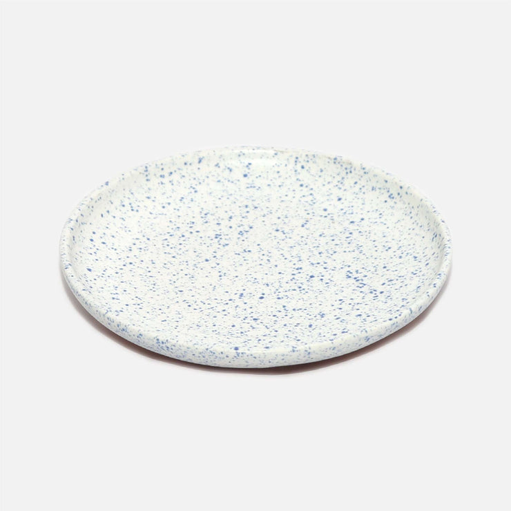 Shore Dinner Plate White/Blue Speckle Glaze