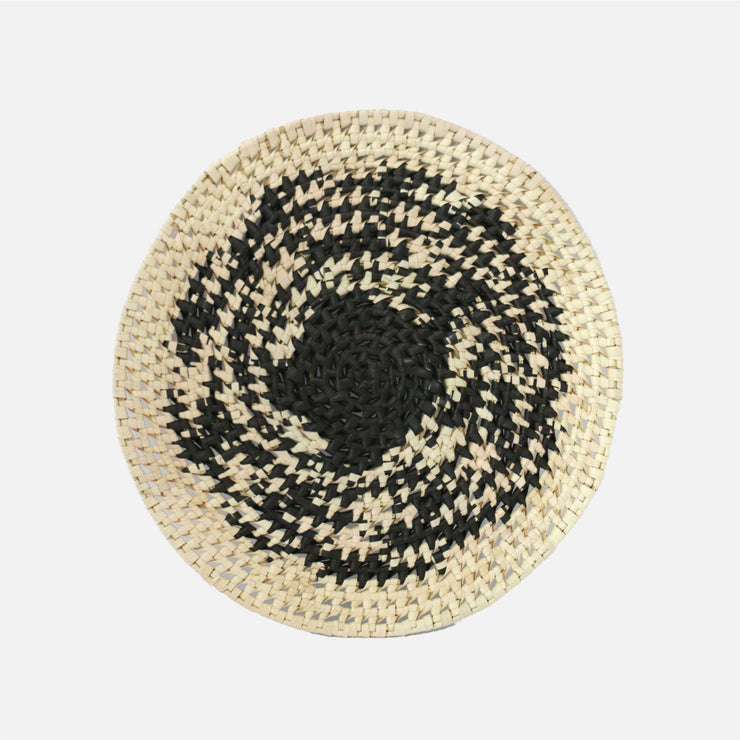 Speckle Round Palmyra Ring Placemat Natural/Black