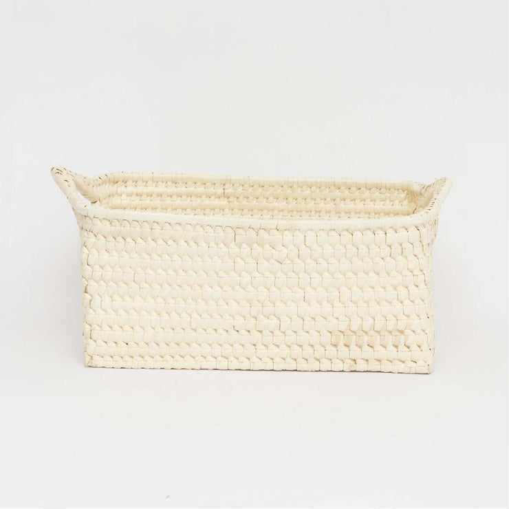 Palmyrah Rectangular basket with Handles Natural M