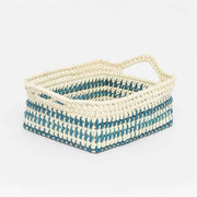 Storage Basket With Handles S Blue Natural
