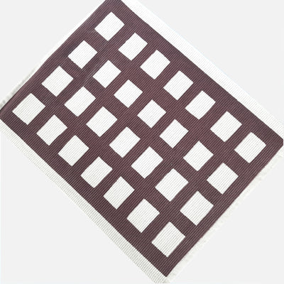 Check Screen Print Placemat/ Colour- Rosewood