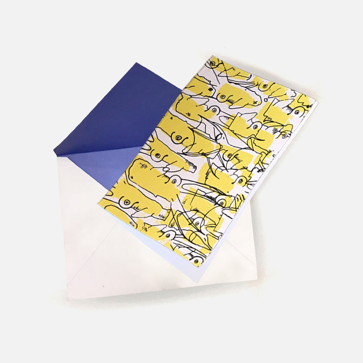 Yellow Fish Note Card